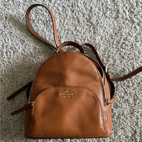 Kate Spade Brown Leather Backpack - Picture 1 of 4